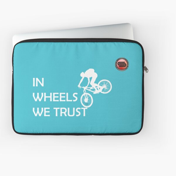 cyclostock - IN WHEELS WE TRUST (white) Laptop Sleeve