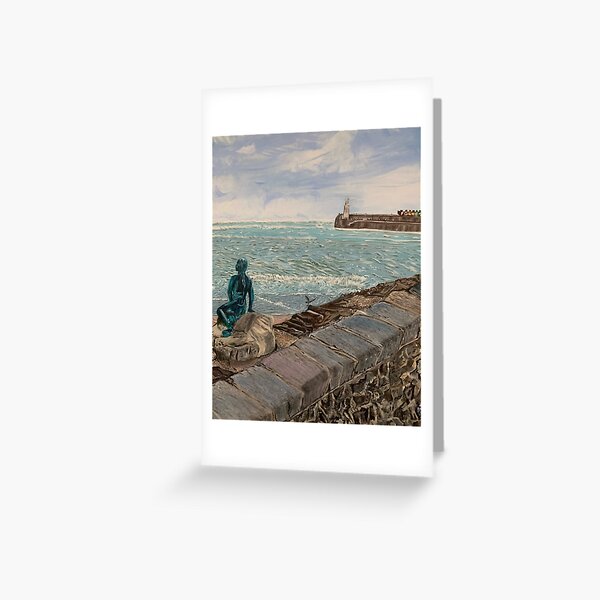 Artikel-Vorschau von Folkestone Meerjungfrau in Kent, England. Schöne Strandszene, Originalkunstwerk., designt und verkauft von shaz141.