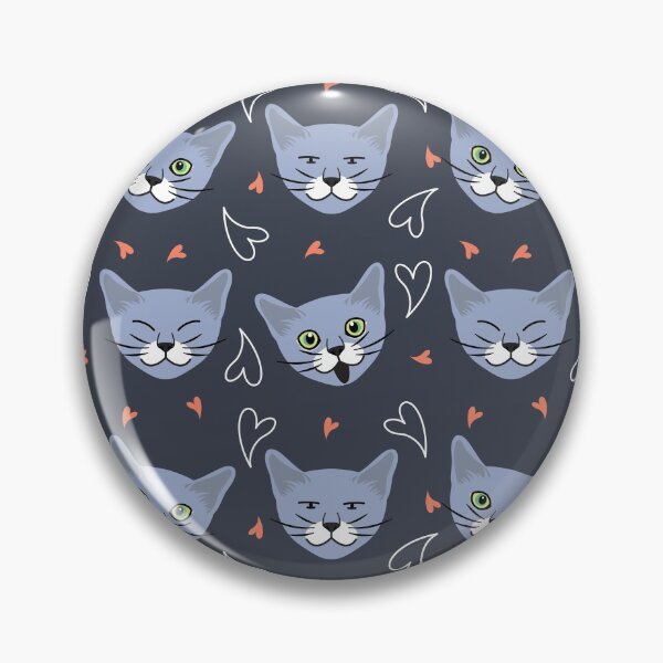 Item preview, Russian Blue Cat Head Emoji  designed and sold by lulululupaint.