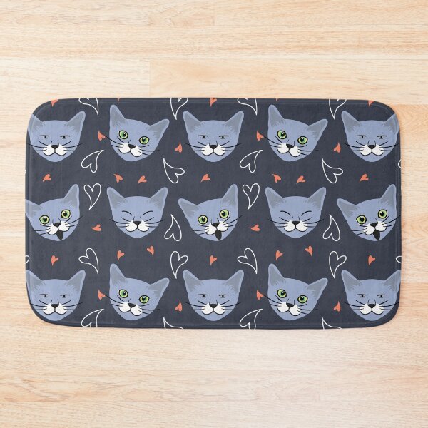 Item preview, Russian Blue Cat Head Emoji  designed and sold by lulululupaint.
