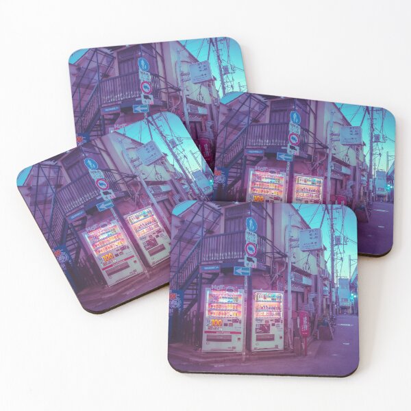 Item preview, Japanese Vending Machine at dawn in Tokyo Streets designed and sold by TokyoLuv.