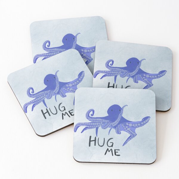 Item preview, Cute Octopus, HUG ME Octopus, Octopus with phrase, Octopus illustration designed and sold by Gabrielle Freitas.