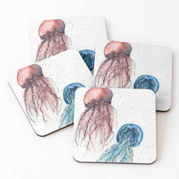 Item preview, Colourful Jellyfish in Abstract Watercolour designed and sold by MashaPavlovna.