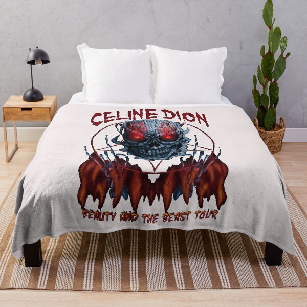 Celine Dion Funny Death Metal Throw Blanket