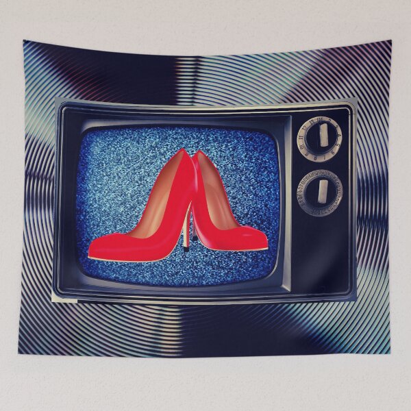 Artikelvorschau, Red Heels Fernsehplakat entworfen und verkauft von Swooncake Press.