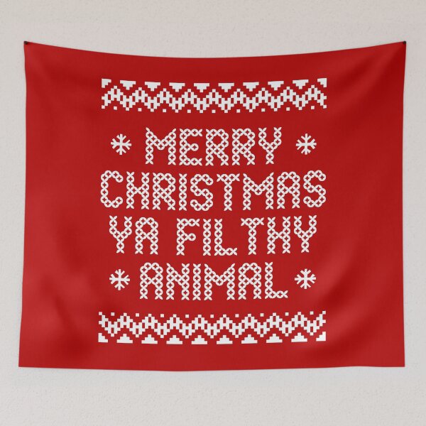 Item preview, Merry Christmas Ya Filthy Animal Text designed and sold by SimplyNewDesign.