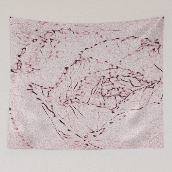 Item preview, Outlined metallic pink rose  designed and sold by SulkaCreative.