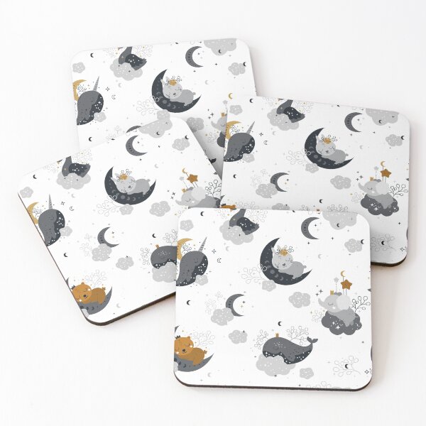 Item preview, Beautiful Seamless Pattern with Animals, Moon and Stars designed and sold by skazka111.