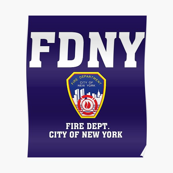 New York City Fire Department Emblem Poster 24x36 inch rolled wall poster