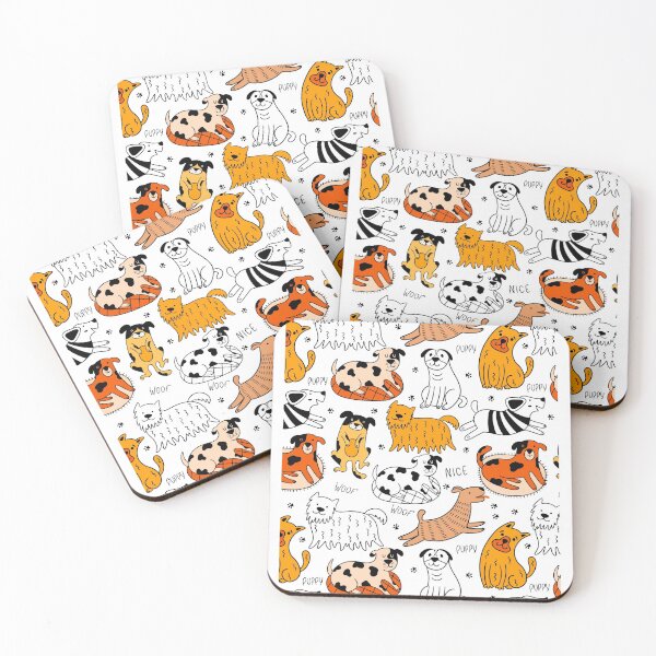 Item preview, Dogs, puppies, woof pattern designed and sold by javajossi.