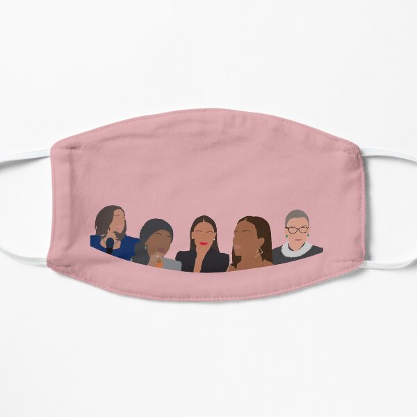 Kamala Harris, Ilahn Omar, AOC, Michelle Obama, RBG Mask Flat Mask
