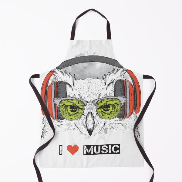 Artikelvorschau, Eule mit Kopfhörern, ich liebe Musik entworfen und verkauft von shinoshop.