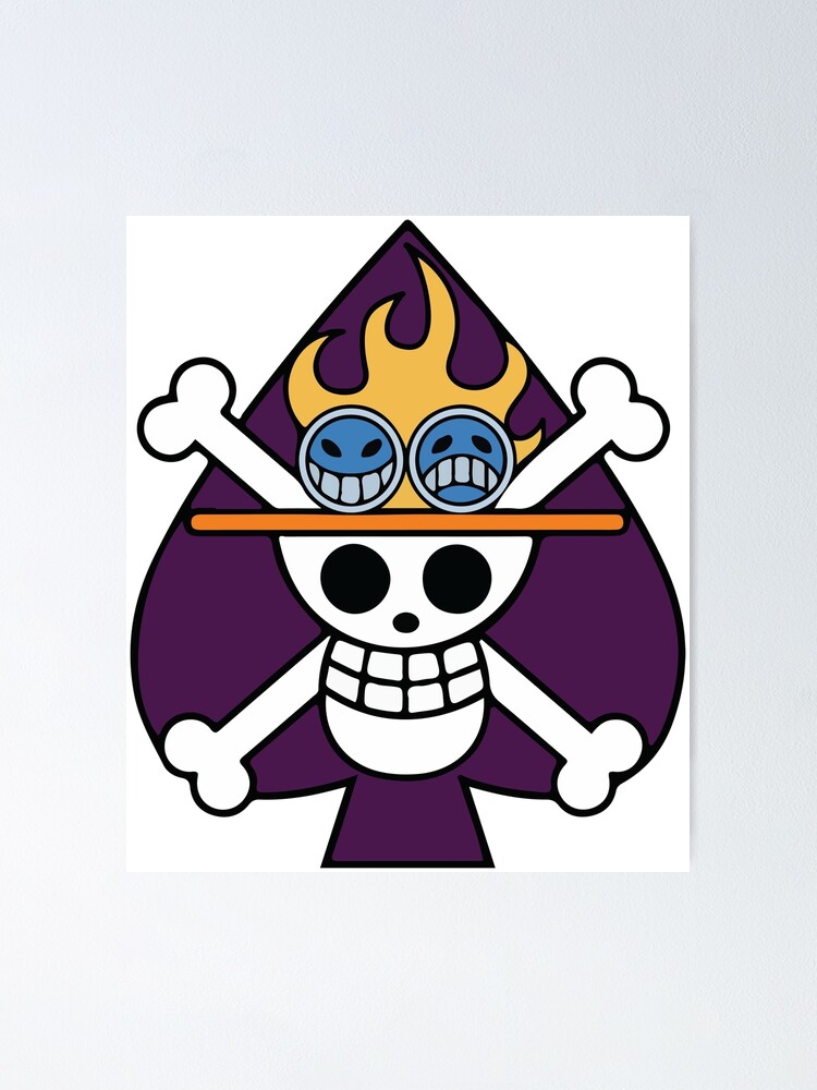 Fire Fist Ace Portgas D Ace Jolly Roger Poster By Raxivex15 Redbubble