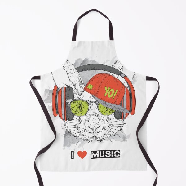 Artikelvorschau, Kaninchen mit Kopfhörern, ich liebe Musik entworfen und verkauft von shinoshop.