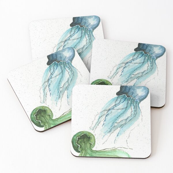 Item preview, Colourful Jellyfish in Abstract Watercolour designed and sold by MashaPavlovna.
