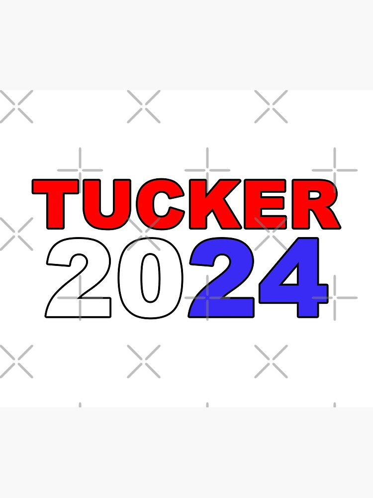 "Tucker 2024 Red White & Blue" Poster for Sale by Redbubble