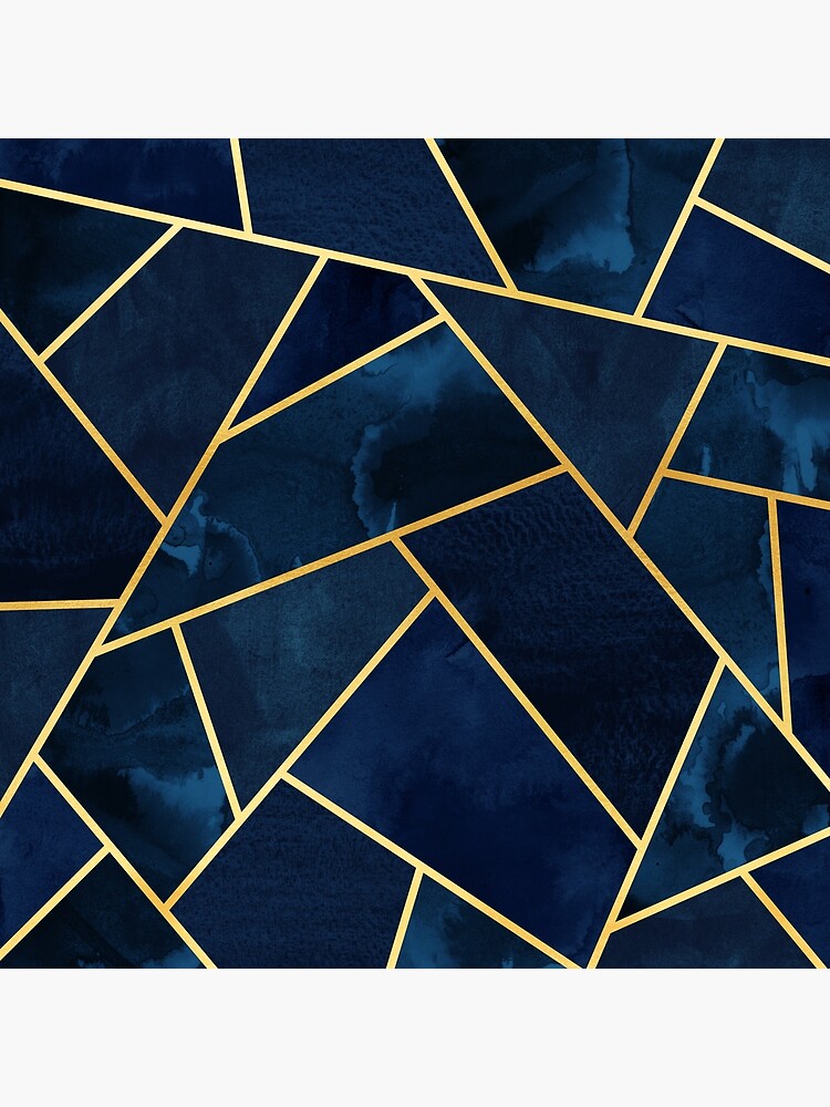 "Navy & Gold Geo" Art Print for Sale by BlueBanana Redbubble