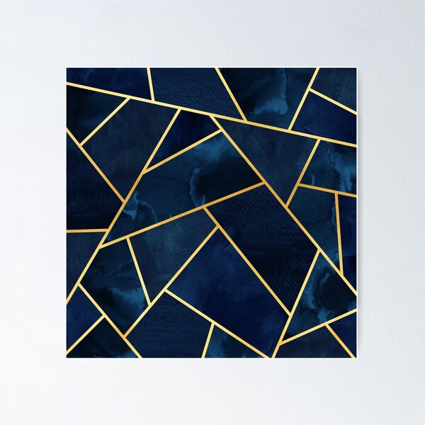 Item preview, Navy & Gold Geo designed and sold by Blue-Banana.