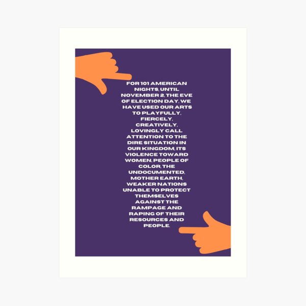 The Scheherazade Project- What We Stand For Art Print
