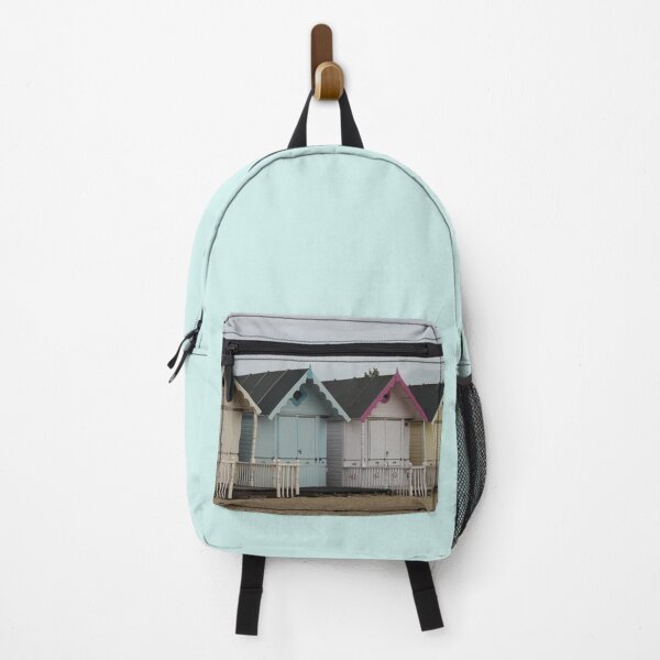 Item preview, West Mersea Beach huts seaside landscape in pastel colours designed and sold by Emma Amies.
