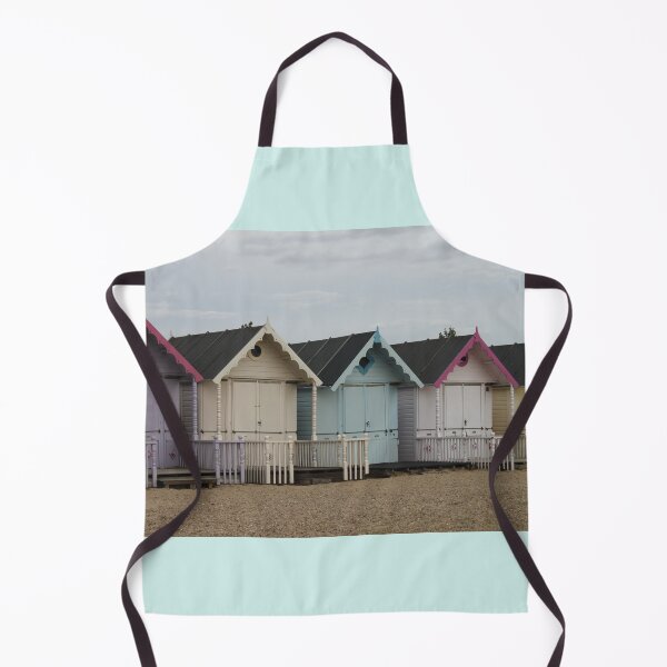 Item preview, West Mersea Beach huts seaside landscape in pastel colours  designed and sold by Emma  Amies.