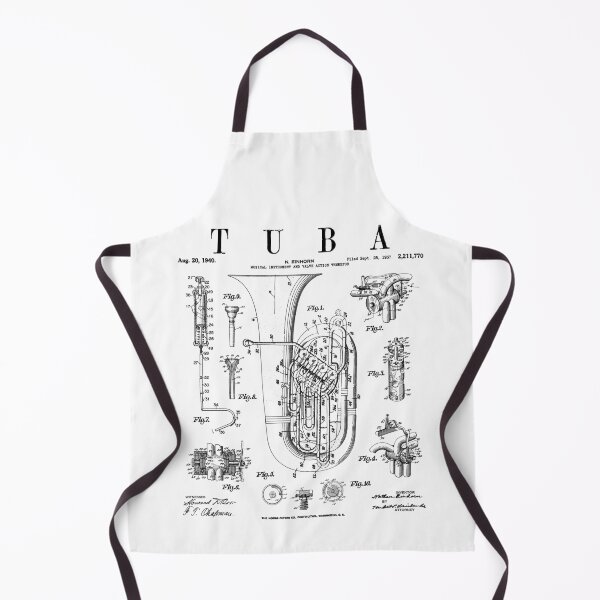 Item preview, Tuba Vintage Patent Tubaist Tubist Drawing Print designed and sold by GrandeDuc.