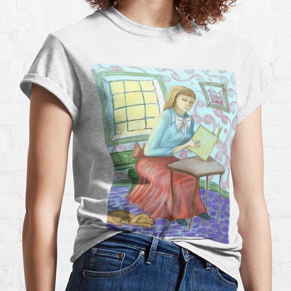 Girl Reading Book - Impression Classic T-Shirt