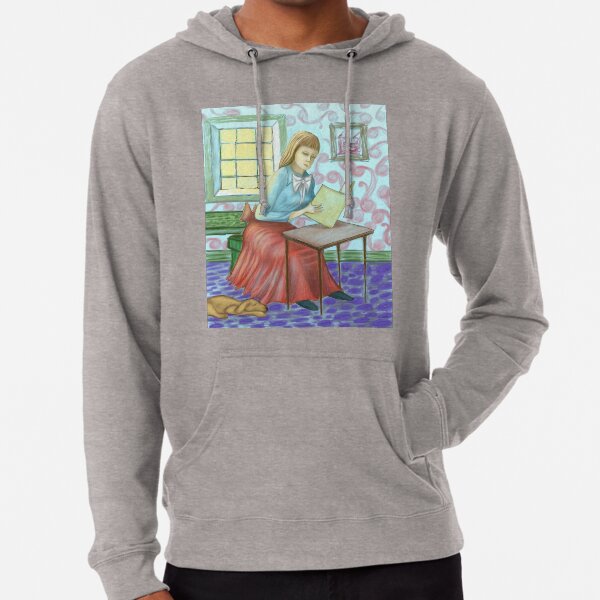 Girl Reading Book - Impression Lightweight Hoodie