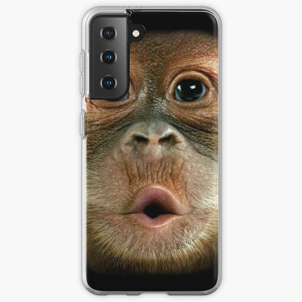 Funny Monkey Face Brown T-Shirt ape orangutan chimp festival licensed silly