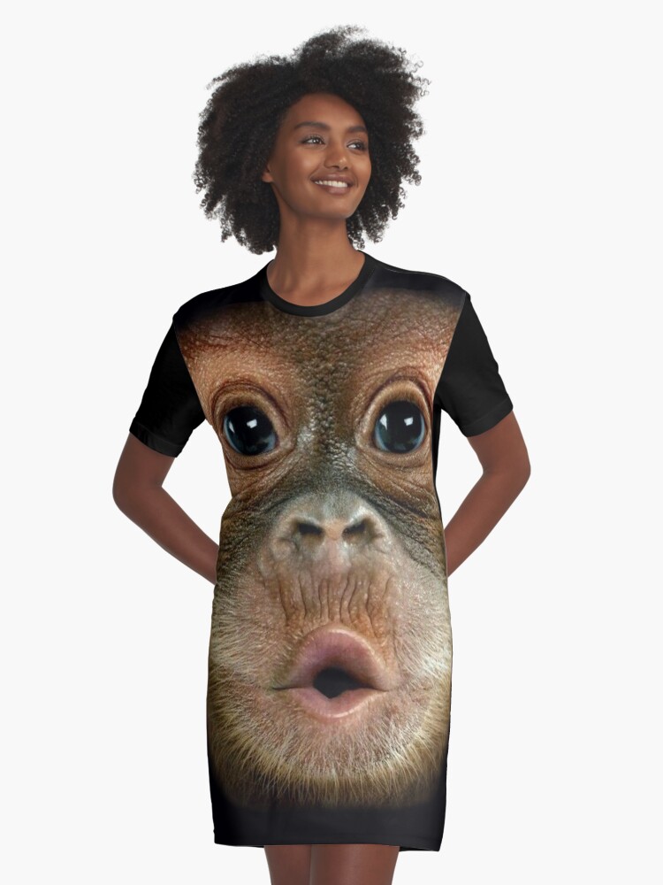 chimpanzee face t shirt