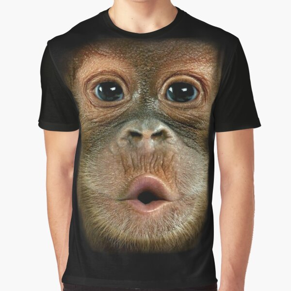 Funny Chimpanzee face Graphic T-Shirt