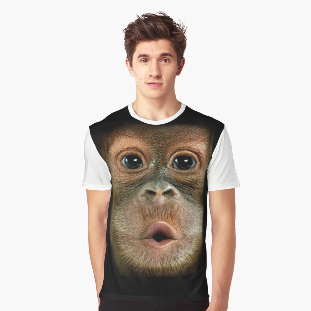 t shirt with monkey face