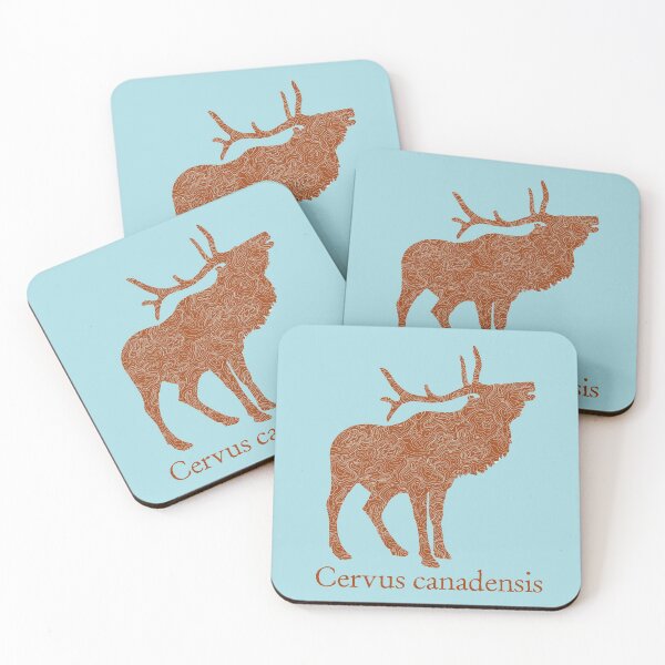 Item preview, Eloquent Bugling Elk with Topographical Texture designed and sold by Duncan Bullock.