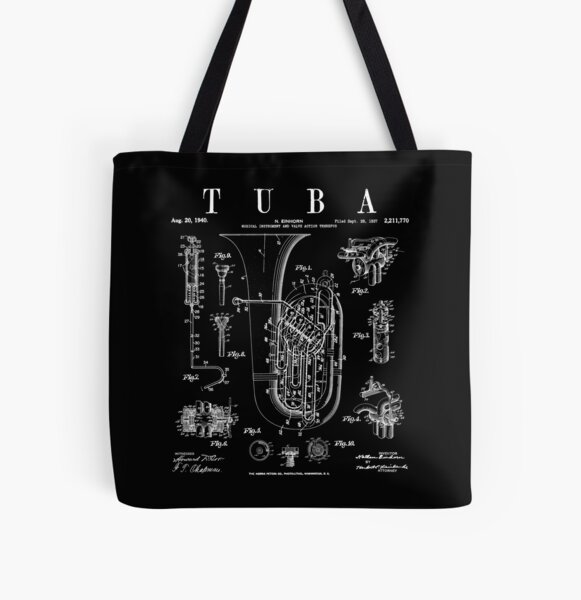 Artikel-Vorschau von Tuba Vintage Patent Tubaist Tubist Zeichnungsdruck, designt und verkauft von GrandeDuc.