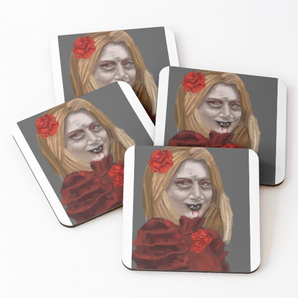 Item preview, Halloween vampire woman art supernatural designed and sold by evanecomely.