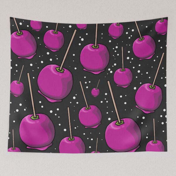 Item preview, Pink Candy Apples Halloween Treat Pattern Digital Illustration designed and sold by AlmightyClaire.