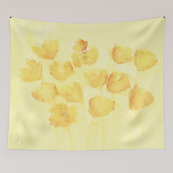 Item preview, Welsh Poppies - watercolour designed and sold by jayne gaze.