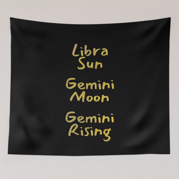Item preview, Libra Sun Gemini Moon Gemini Rising Text designed and sold by leomooncreates.