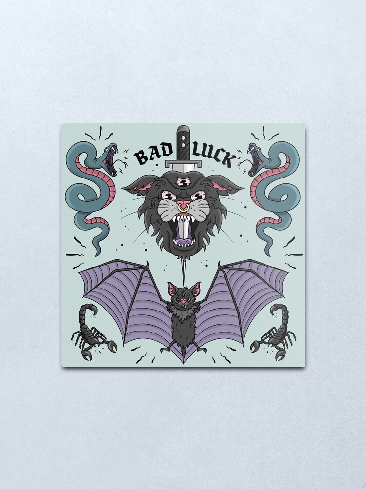 Alternate view of BAD LUCK Metal Print