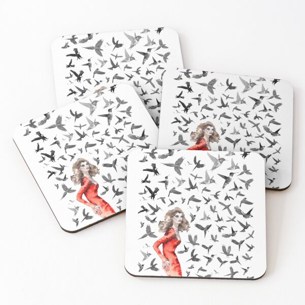 Item preview, Barcelona Summer Bird Lady Red Lady designed and sold by TrendEveryday.