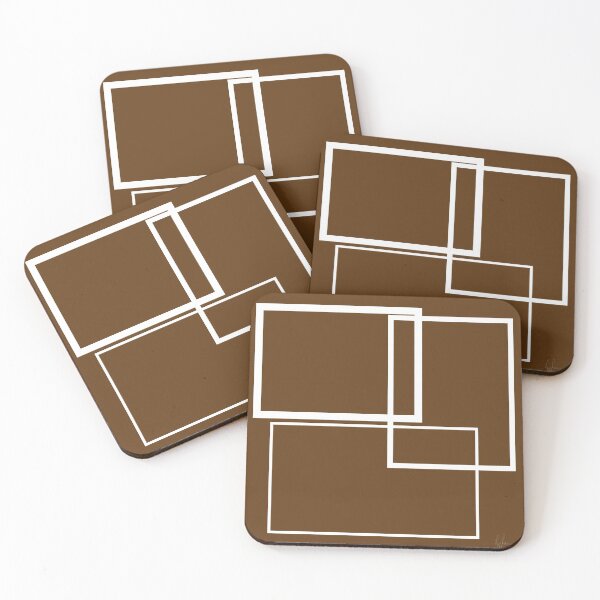 Item preview, Mod Square Pattern Brown designed and sold by LizLanspery.