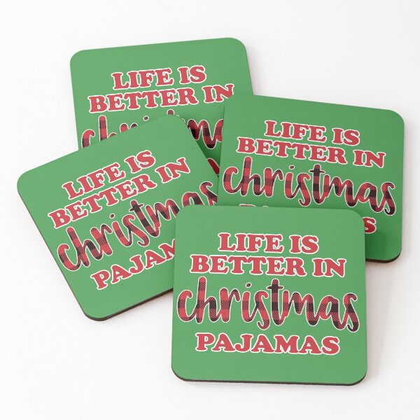 Item preview, Life Is Better In Christmas Pajamas - Holiday Plaid Design designed and sold by PMDConcepts.