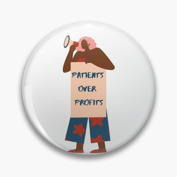 Item preview, Patients Over Profits Red Blue designed and sold by ClearCreekCo.