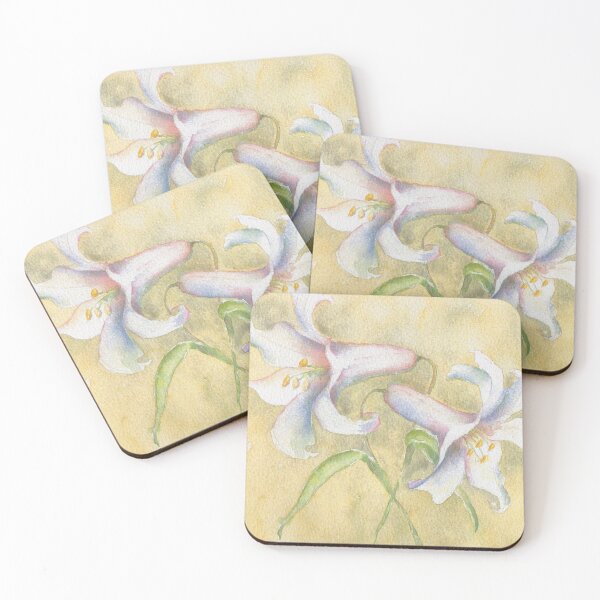 Item preview, Trumpet Lilies - watercolour designed and sold by jayne gaze.