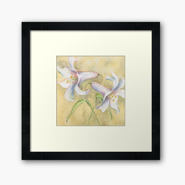 Item preview, Trumpet Lilies - watercolour designed and sold by jayne gaze.