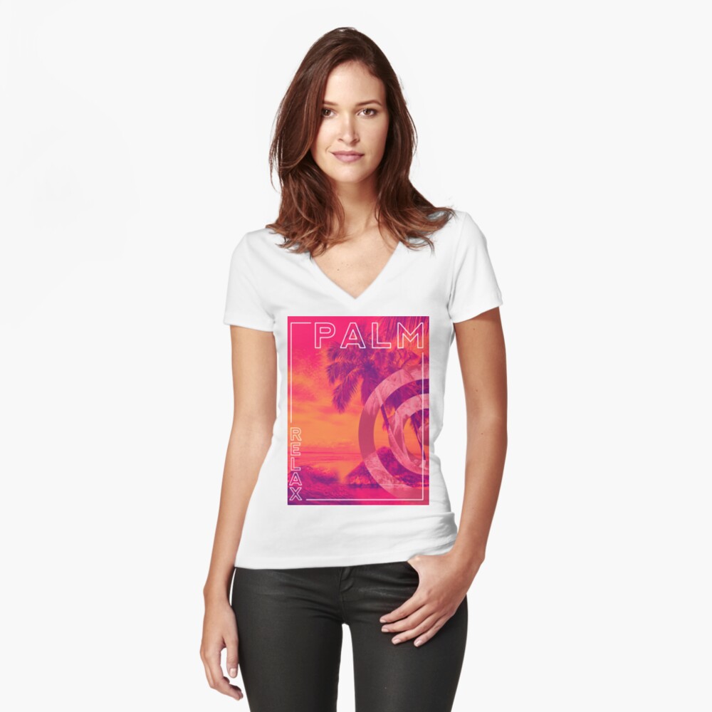 Item preview, Fitted V-Neck T-Shirt designed and sold by Butterfly-Dream.