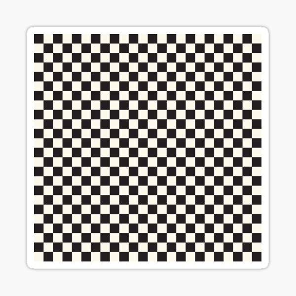 Checkerboard in Black and White Tile Sticker