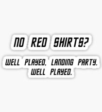 No Red Shirts? Sticker