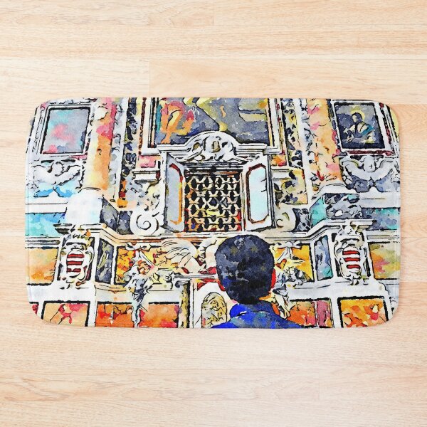 Item preview, Ravello: man in church in front of the saint's relics designed and sold by Giuseppe Cocco.