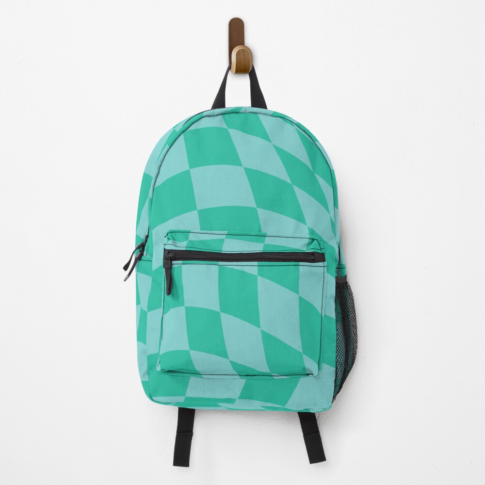 Warped Check Bright Green Backpack
